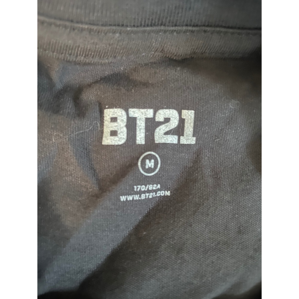 BT21 I Love NY Black Graphic T Shirt Tee Medium M Kpop Fan - Picture 2 of 2